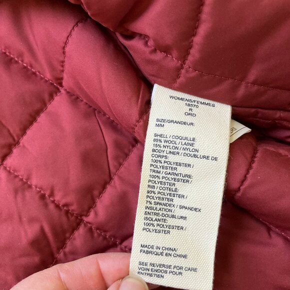 Woolrich Buffalo Plaid Vest with Sherpa Shawl Collar Red/Black Wool Blend - Picture 7 of 9